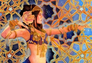 The Goddess Inanna by The Goddess Inanna, related to Ishtar, by pearlwhitecrow.deviantart.com